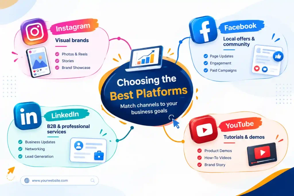 Choosing the Best Social Media Platforms for Business – Instagram, Facebook, LinkedIn and YouTube