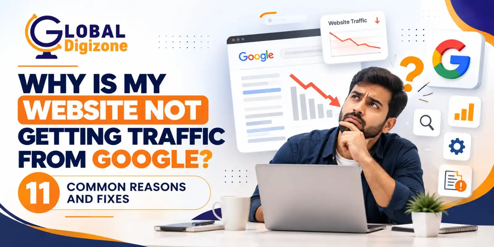 Website not getting traffic from Google – 11 common SEO reasons and fixes.